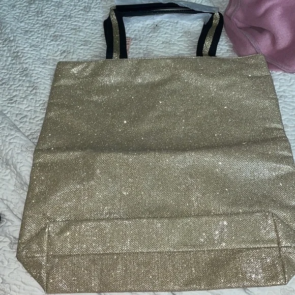 BNWT Victoria’s Secret tote in gold & black - Picture 2 of 5